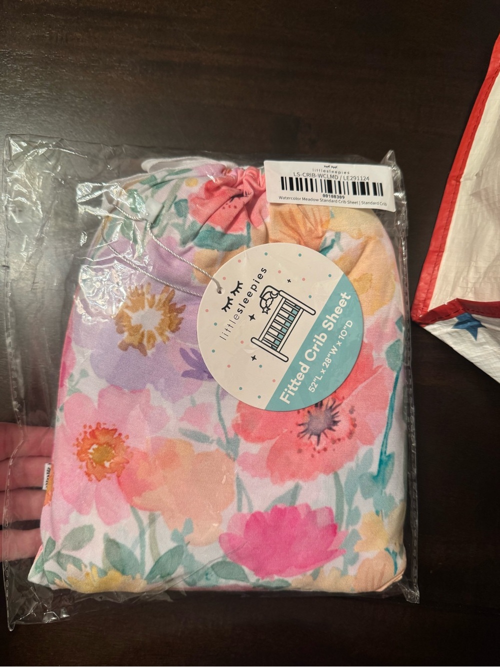 Little Sleepies Pastel Floral Fitted Crib Sheet - Pink, Peach, Lavender, Teal